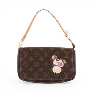 Louis Vuitton Pochette Accessoires Murakami Panda Monogram Shoulder Bag Brown